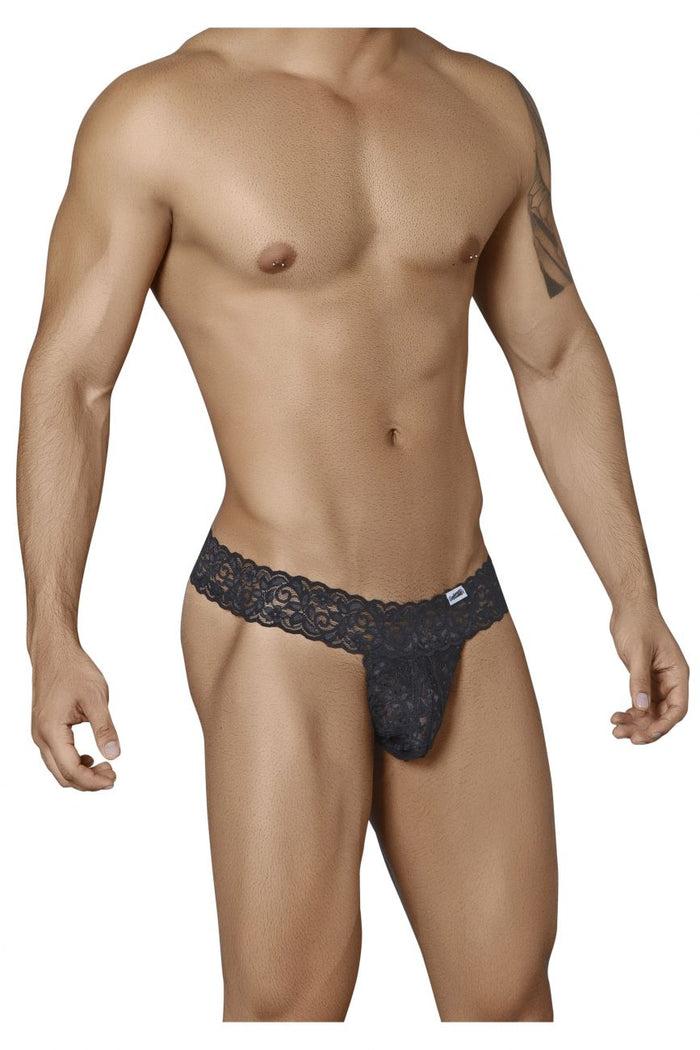 Clever Moda CandyMan 99315 Peek A Boo Thongs Color Black