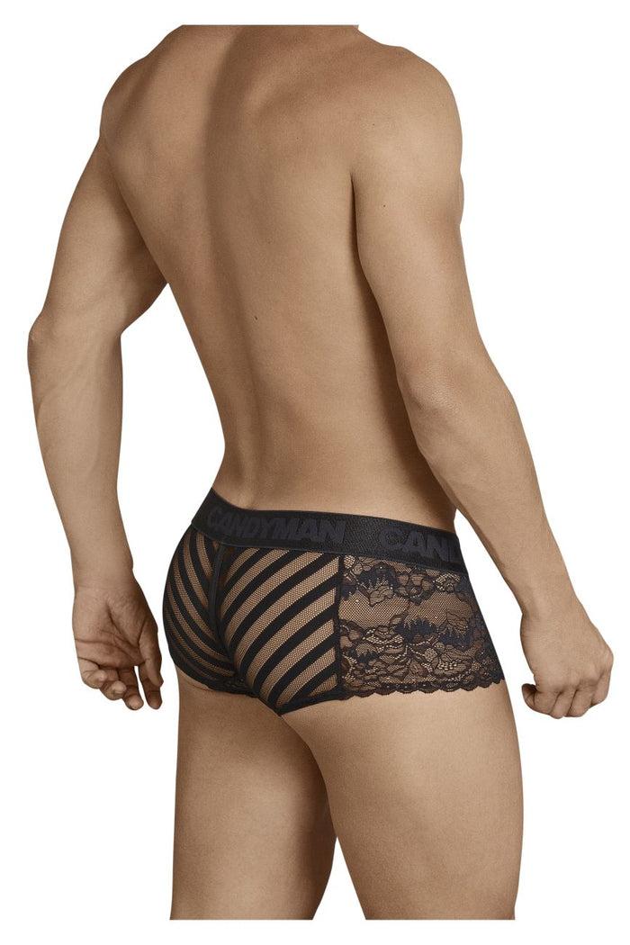 Clever Moda CandyMan 99393X Lace-Mesh Trunks Color Black