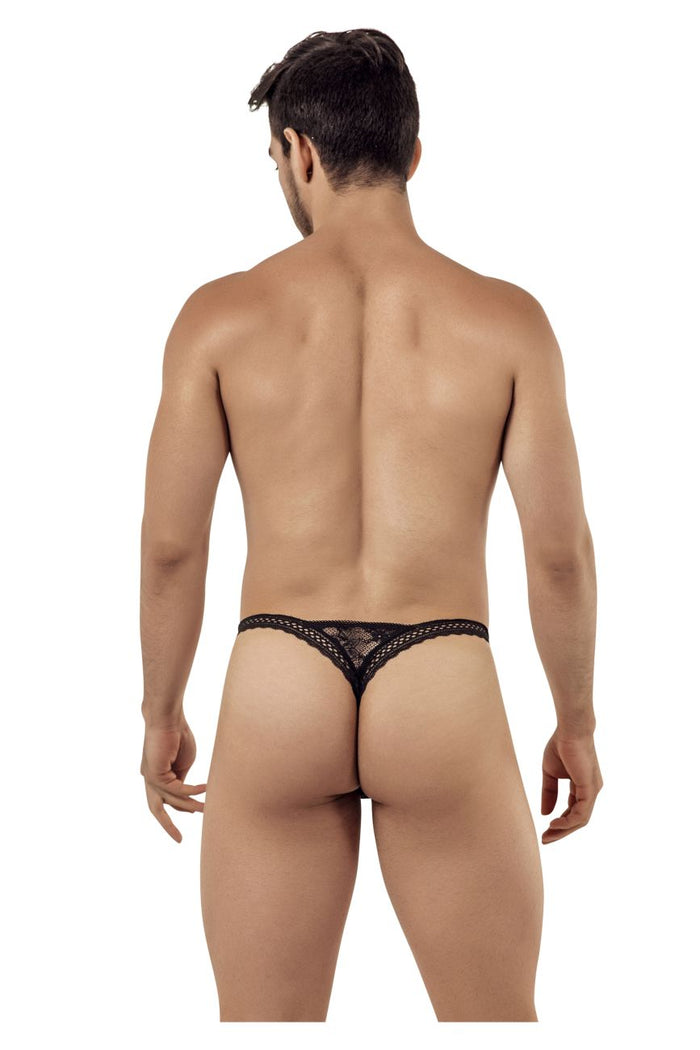 Clever Moda CandyMan 99420X Double Lace Thongs Color Black
