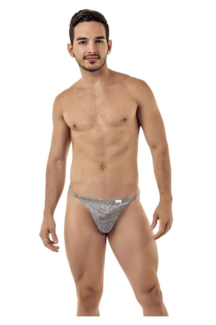 Clever Moda CandyMan 99421X Lace G-String Thongs Color Gray