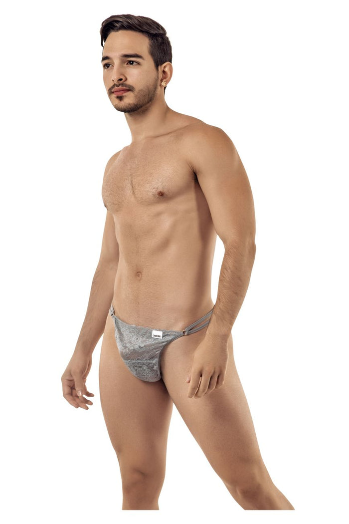 Clever Moda CandyMan 99421X Lace G-String Thongs Color Gray