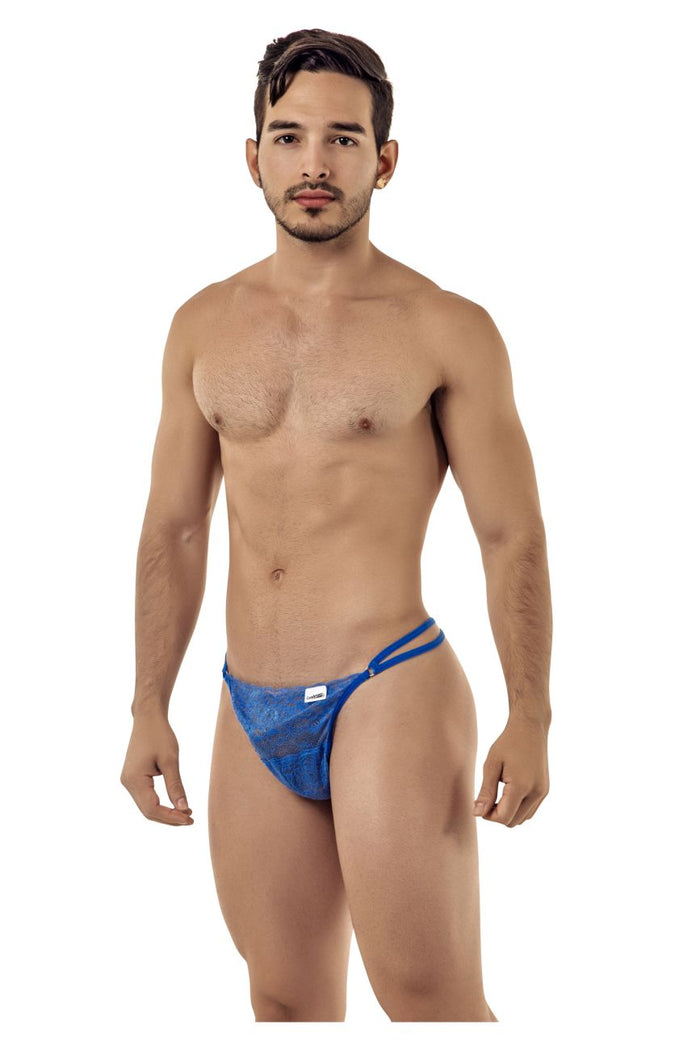 Clever Moda CandyMan 99421X Lace G-String Thongs Color Royal Blue