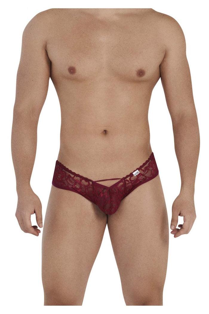 Clever Moda CandyMan 99535 Bow Jockstrap Color Burgundy