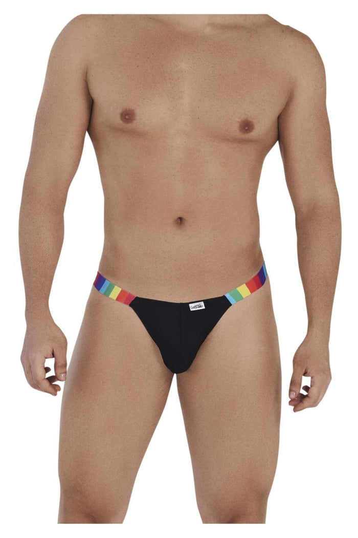 Clever Moda CandyMan 99536X Bikini Jockstrap Color Black Stripes