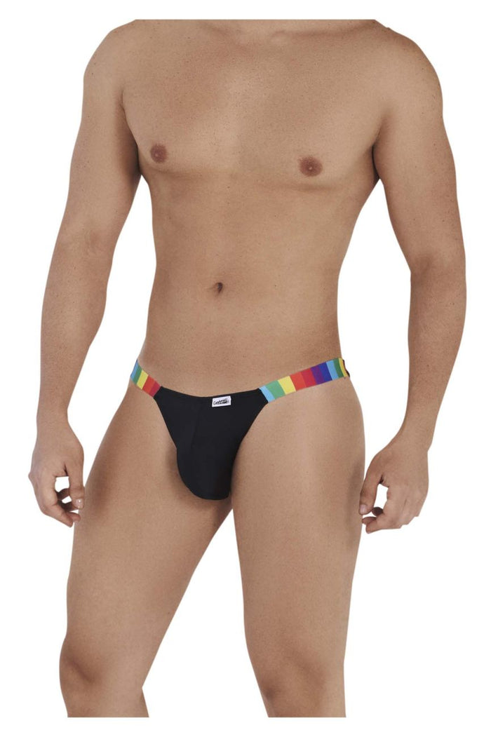 Clever Moda CandyMan 99536X Bikini Jockstrap Color Black Stripes