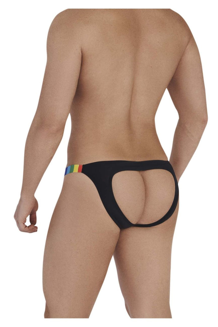 Clever Moda CandyMan 99536X Bikini Jockstrap Color Black Stripes