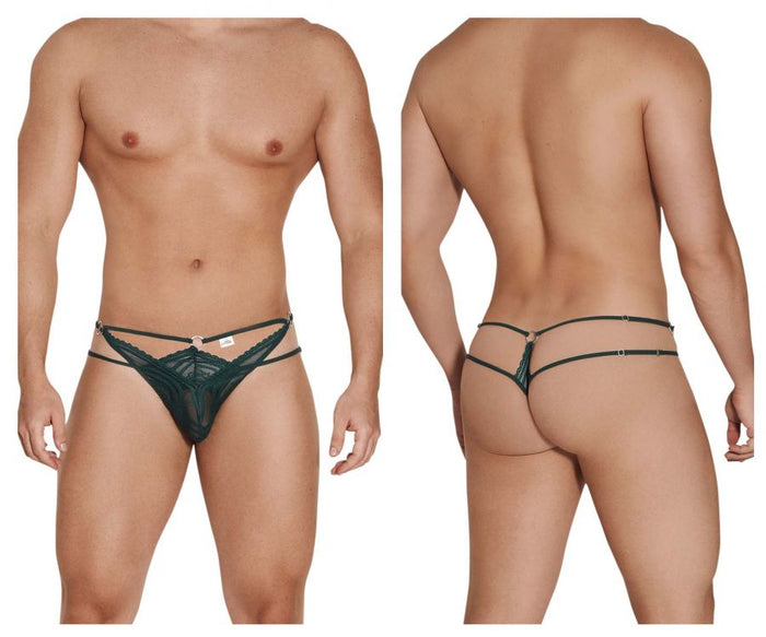 clever moda CandyMan 99547 Double Thongs Color Hunter Green