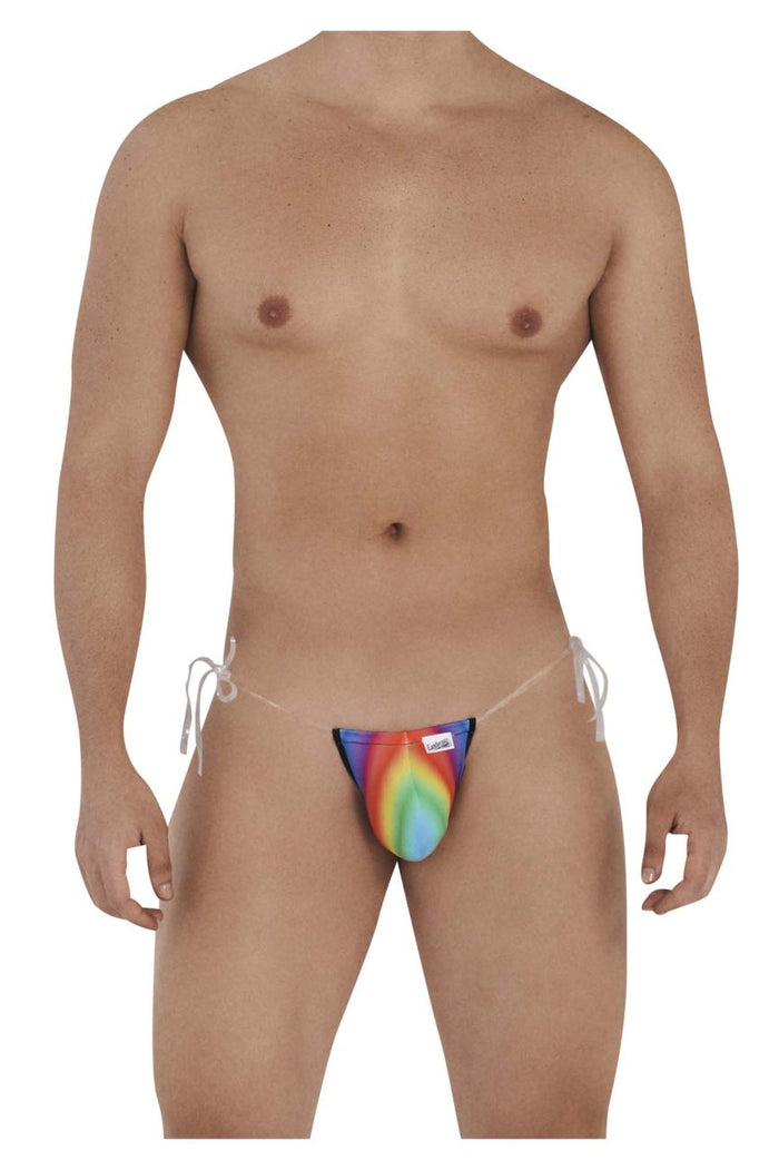Clever Moda CandyMan 99571X Invisible Micro G-String Color Rainbow Prints