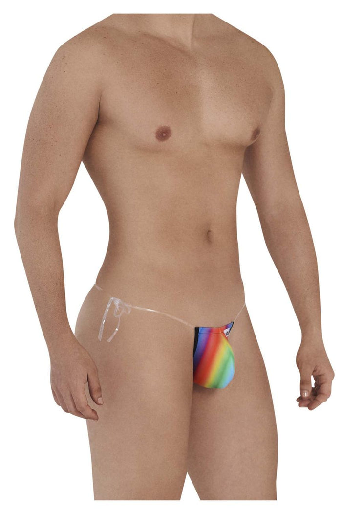 Clever Moda CandyMan 99571X Invisible Micro G-String Color Rainbow Prints