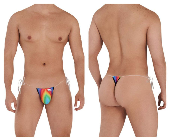 Clever Moda CandyMan 99571X Invisible Micro G-String Color Rainbow Prints