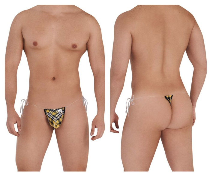 clever moda CandyMan 99571X Invisible Micro G-String Color Yellow Print