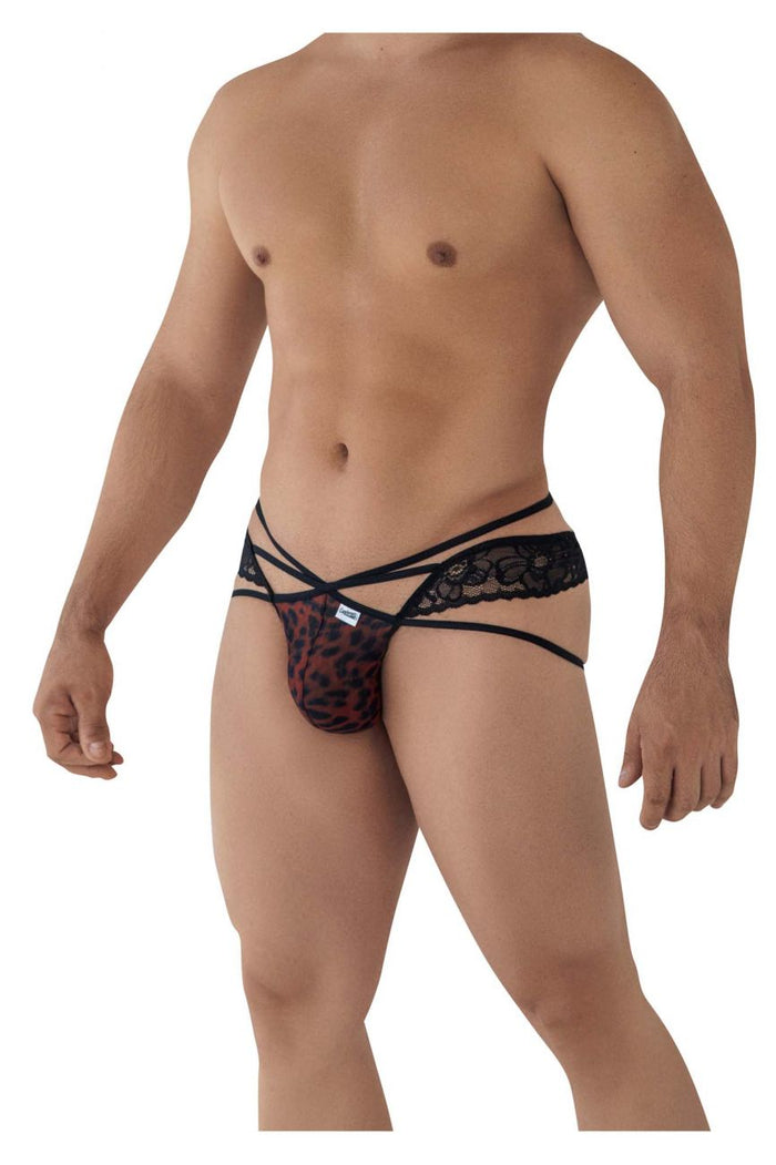 Clever Moda CandyMan 99578 Mesh-Lace Bikini Color Leopard Print