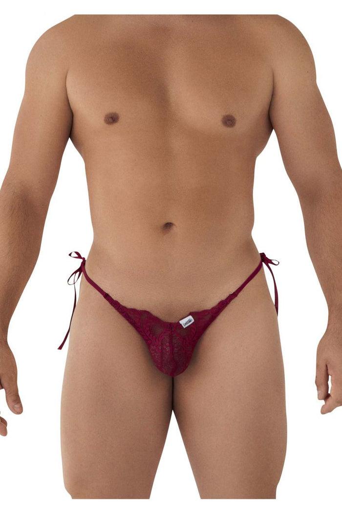 Clever Moda CandyMan 99579 Lace Heart Bikini Color Burgundy