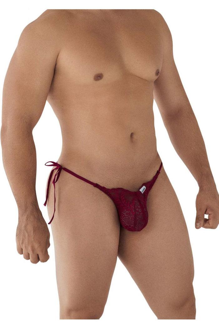 Clever Moda CandyMan 99579 Lace Heart Bikini Color Burgundy
