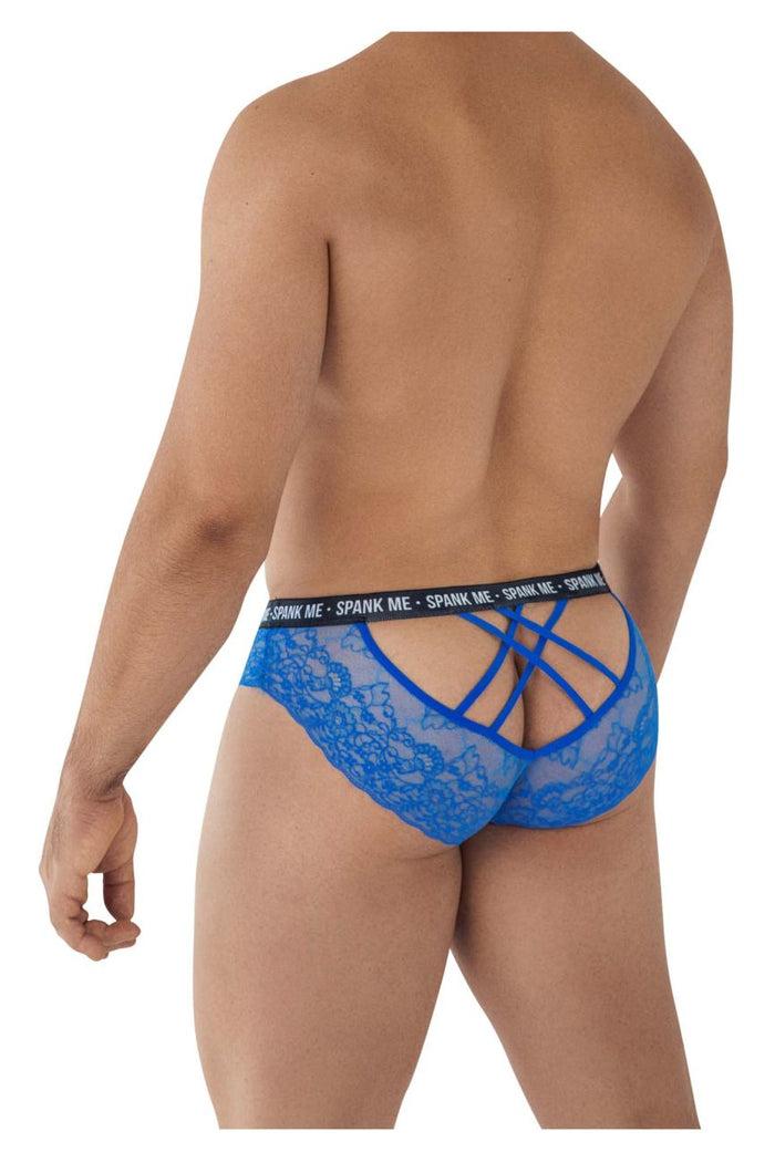 Clever Moda CandyMan 99615X Spank Me Lace Briefs Color Dark Blue