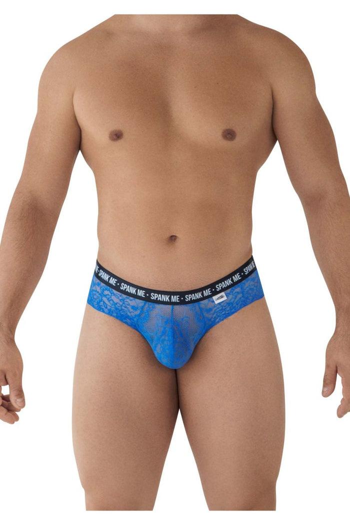 Clever Moda CandyMan 99615X Spank Me Lace Briefs Color Dark Blue