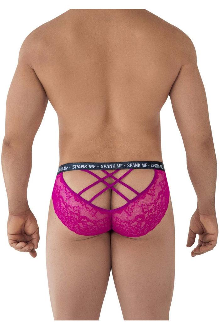 Clever Moda CandyMan 99615X Spank Me Lace Briefs Color Pink