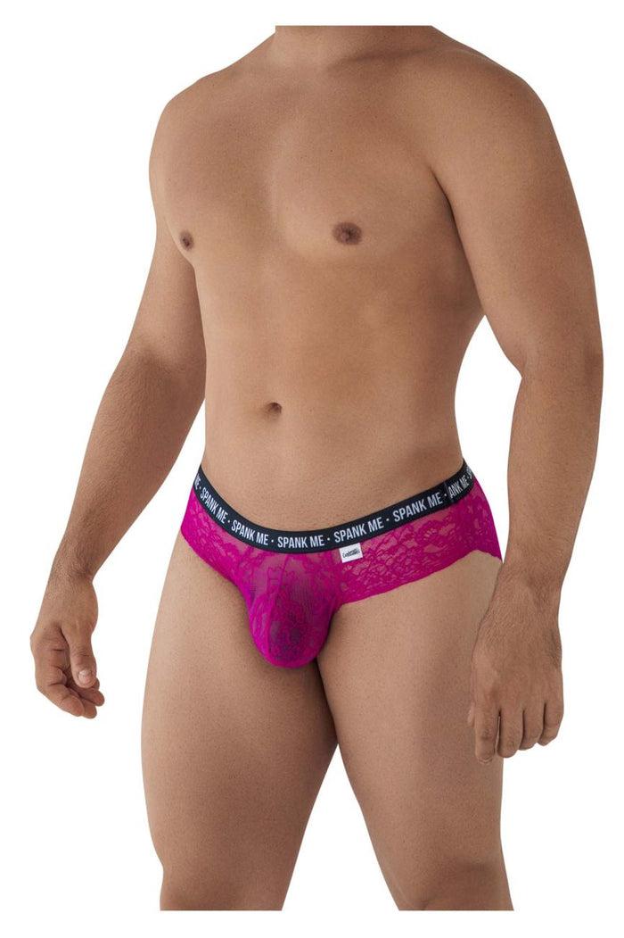 Clever Moda CandyMan 99615X Spank Me Lace Briefs Color Pink