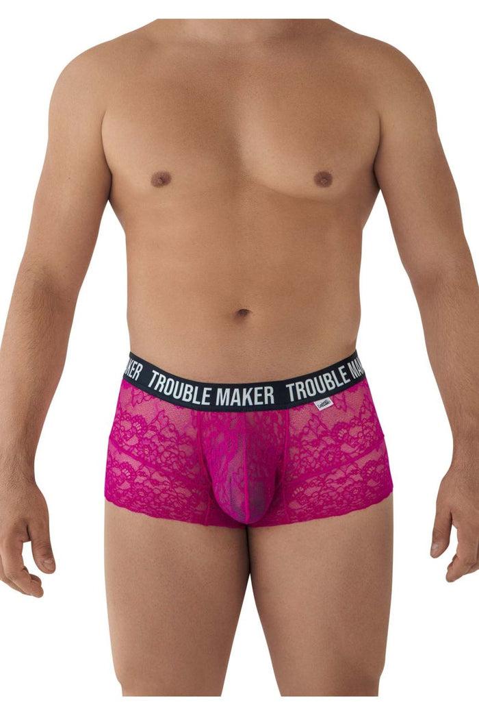 Clever Moda CandyMan 99616X Trouble Maker Lace Trunks Color Pink
