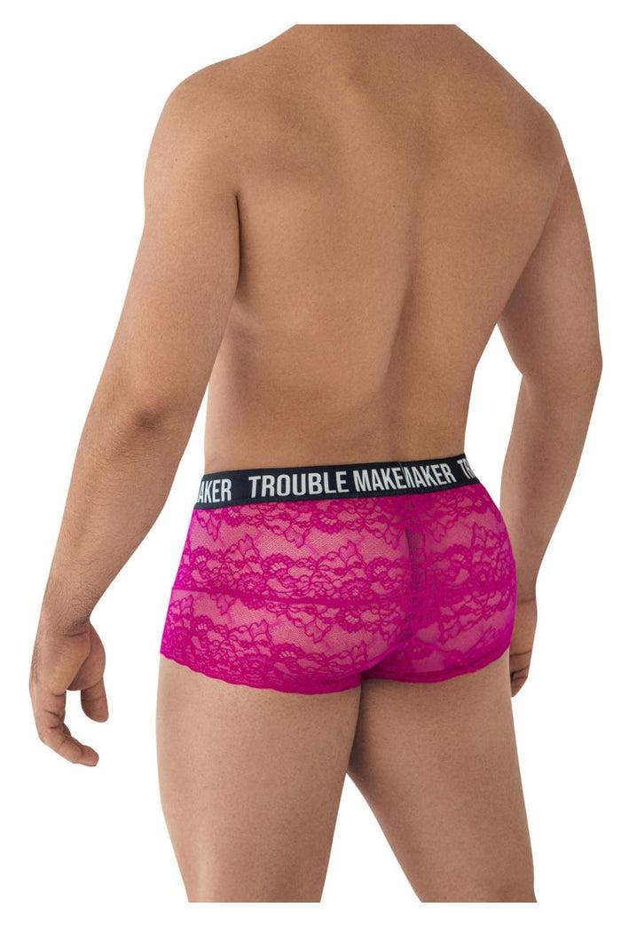 Clever Moda CandyMan 99616X Trouble Maker Lace Trunks Color Pink