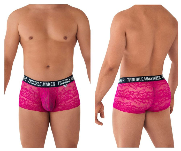 clever moda CandyMan 99616X Trouble Maker Lace Trunks Color Pink