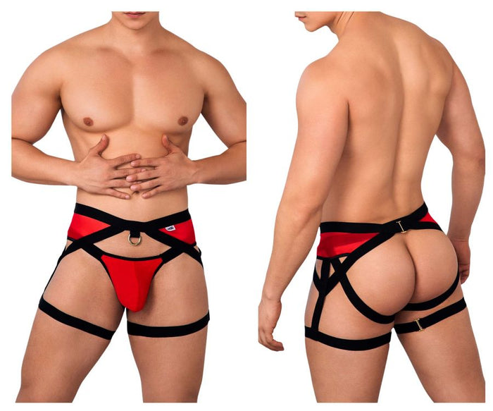 Clever Moda CandyMan 99623 Garter Jockstrap Color Red