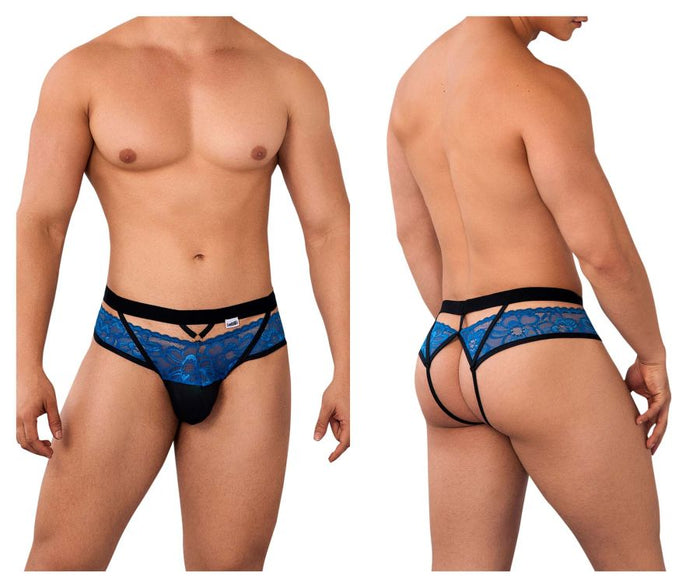 clever moda CandyMan 99627 Lace Jockstrap Color Blue