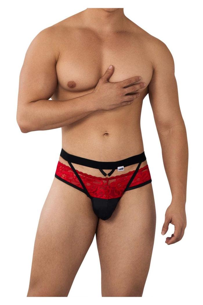 Clever Moda CandyMan 99627 Lace Jockstrap Color Red