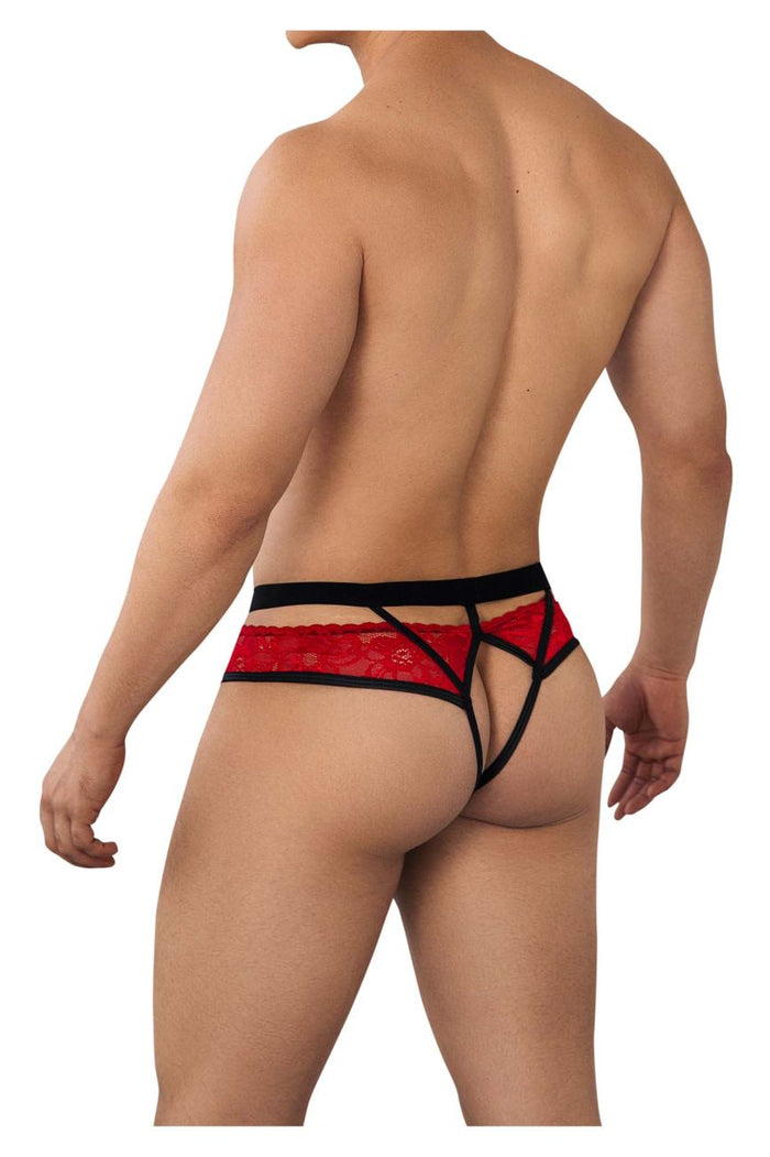 Clever Moda CandyMan 99627 Lace Jockstrap Color Red
