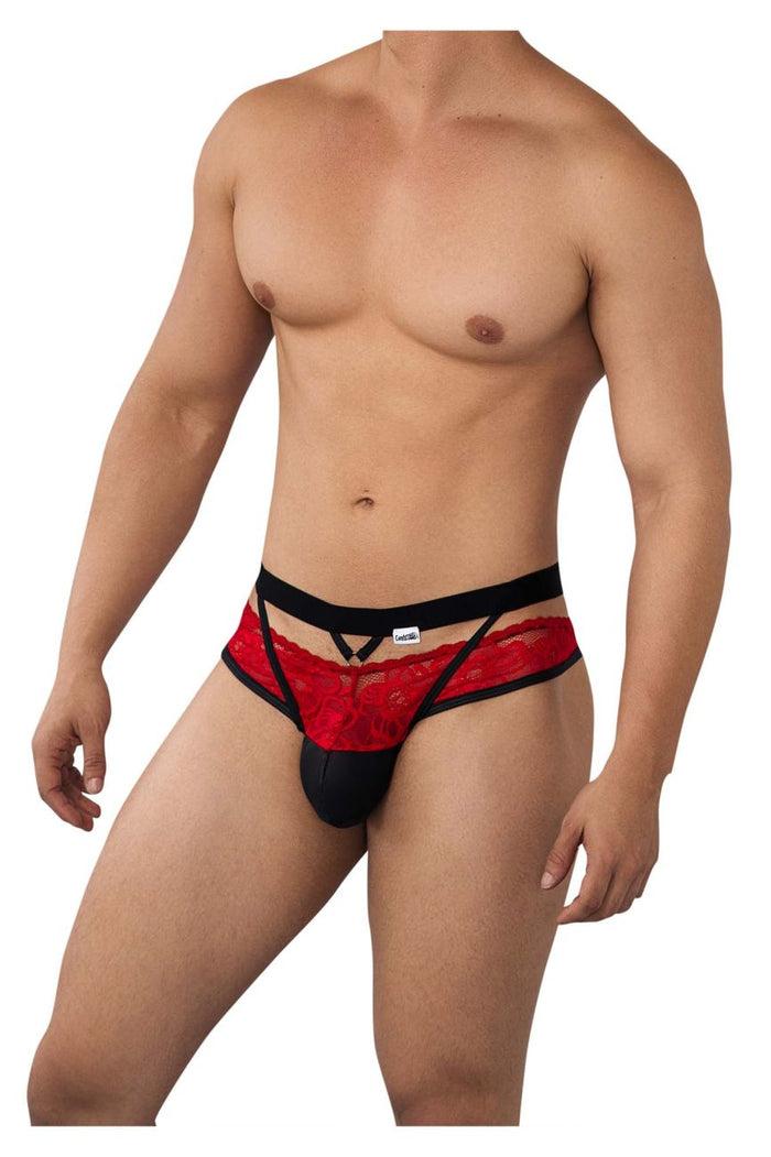 Clever Moda CandyMan 99627 Lace Jockstrap Color Red