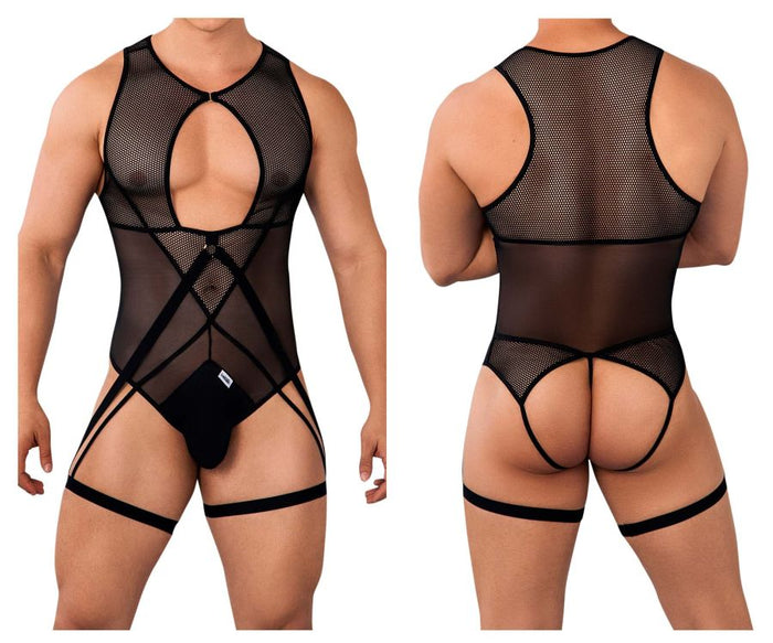 clever moda CandyMan 99650X Mesh Bodysuit Color Black