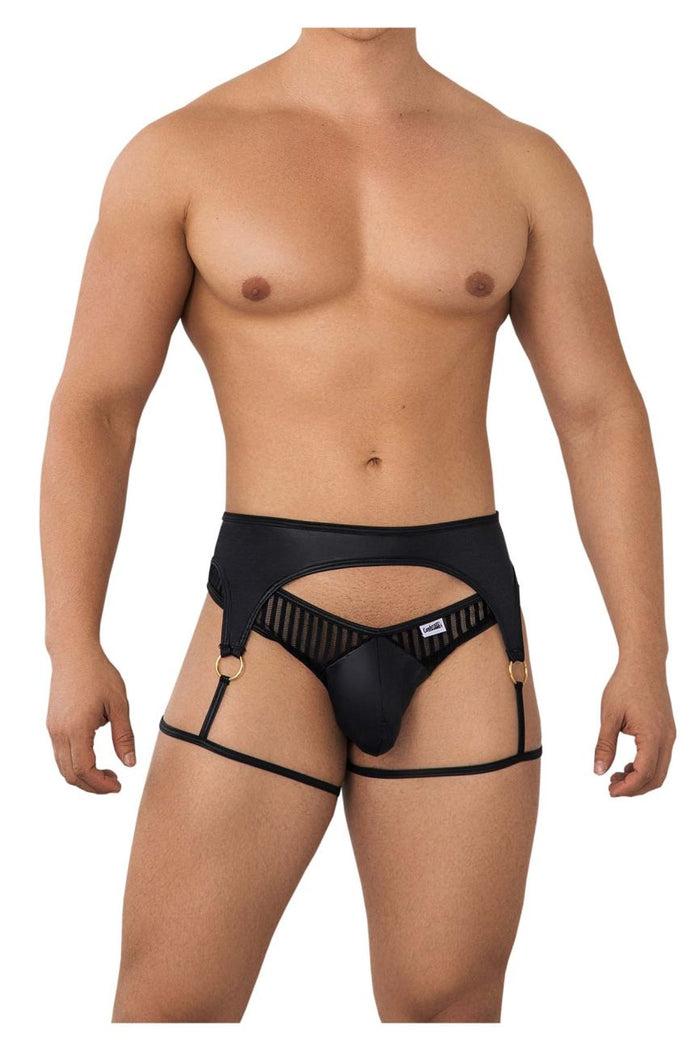 Clever Moda CandyMan 99655 Garter Thongs Color Black