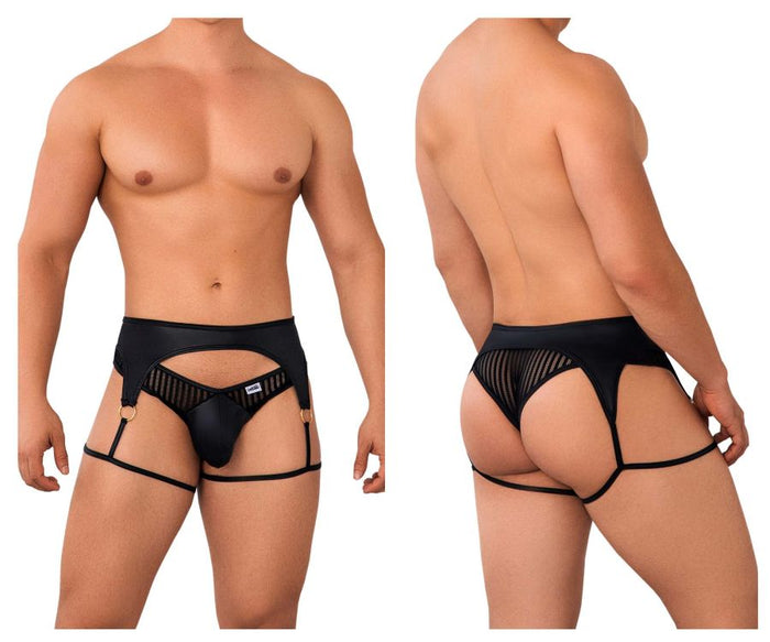clever moda CandyMan 99655 Garter Thongs Color Black