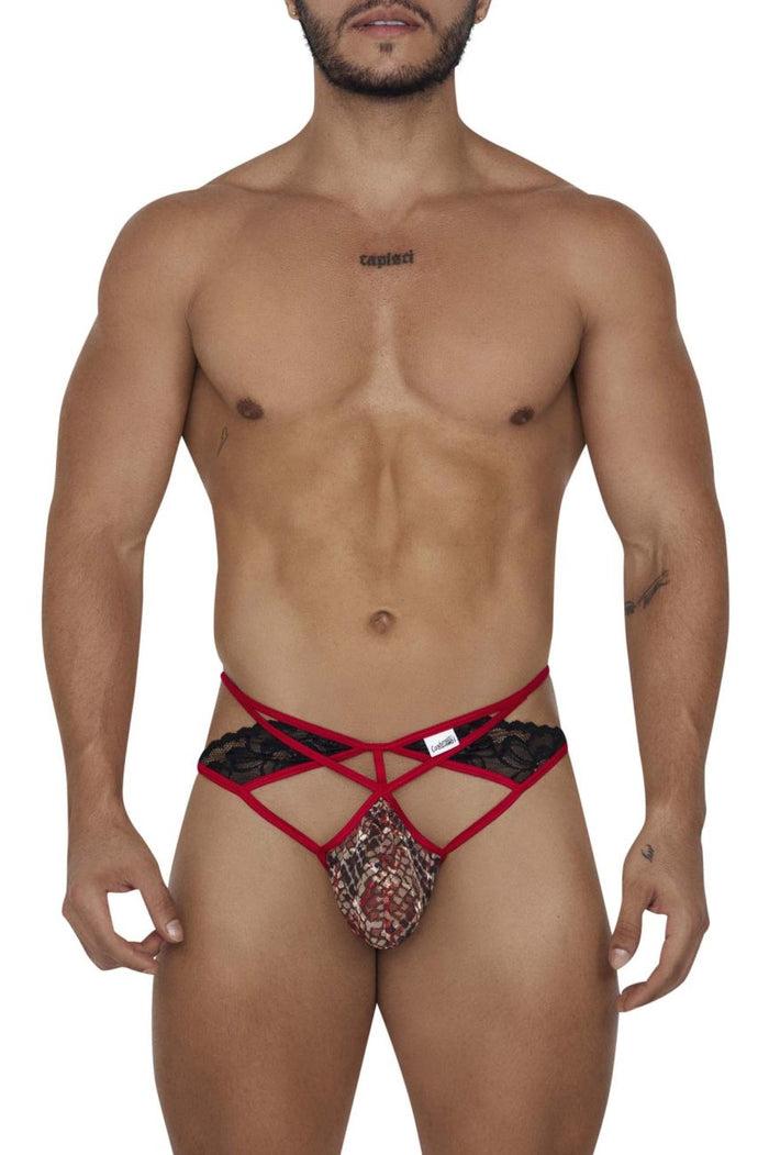 Clever Moda CandyMan 99663 Lace Jockstrap Color Red-Print