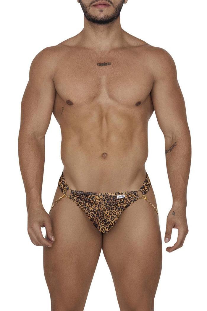 Clever Moda CandyMan 99669 Chain Thongs Color Animal Print