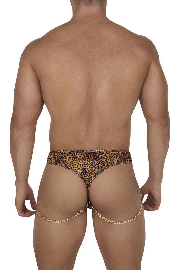 Clever Moda CandyMan 99669 Chain Thongs Color Animal Print
