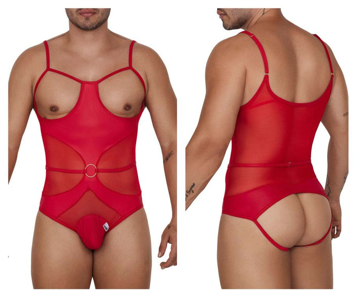 clever moda CandyMan 99670 Harness Bodysuit Color Red