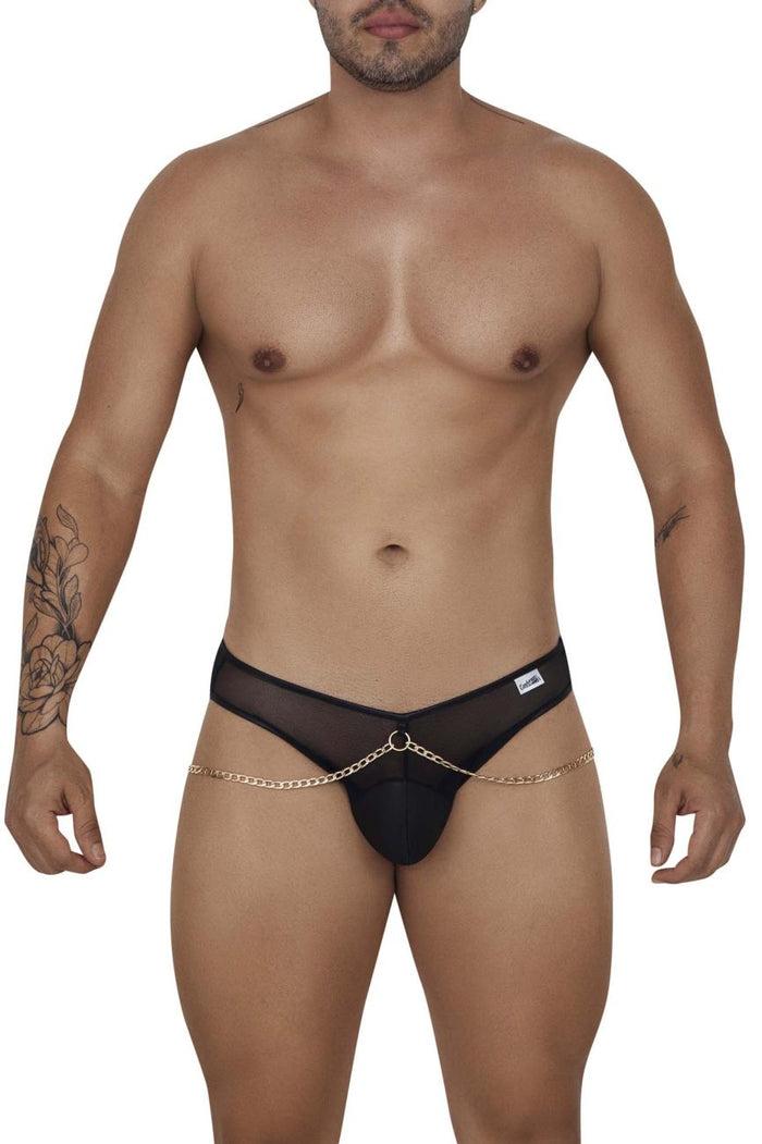 Clever Moda CandyMan 99672 Chain Jock Briefs Color Black