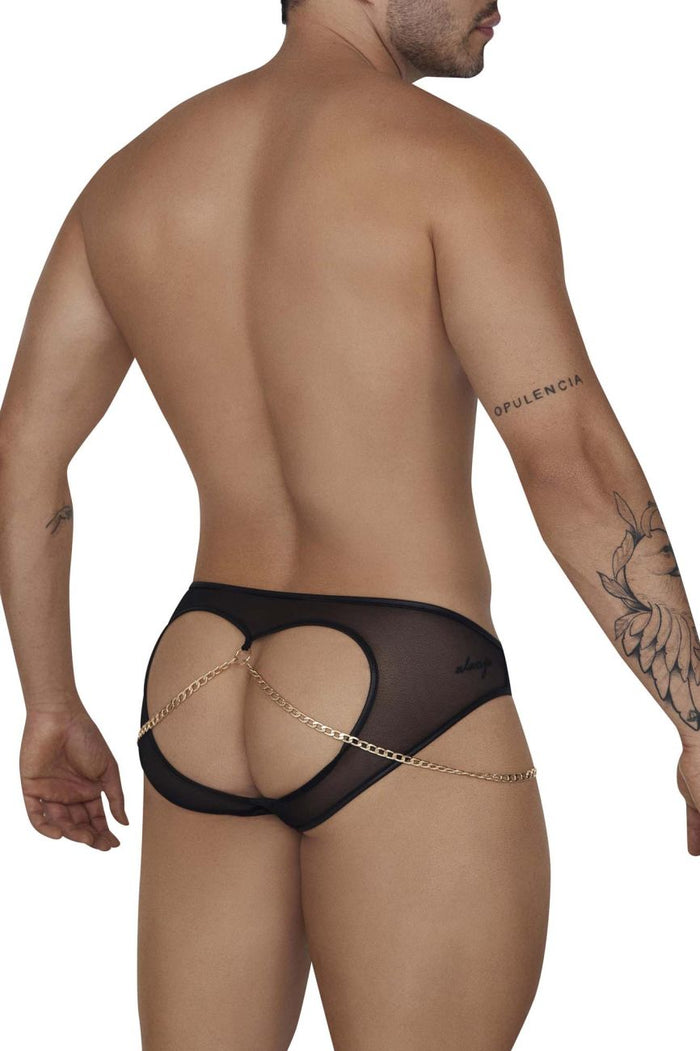 Clever Moda CandyMan 99672X Chain Jock Briefs Color Black
