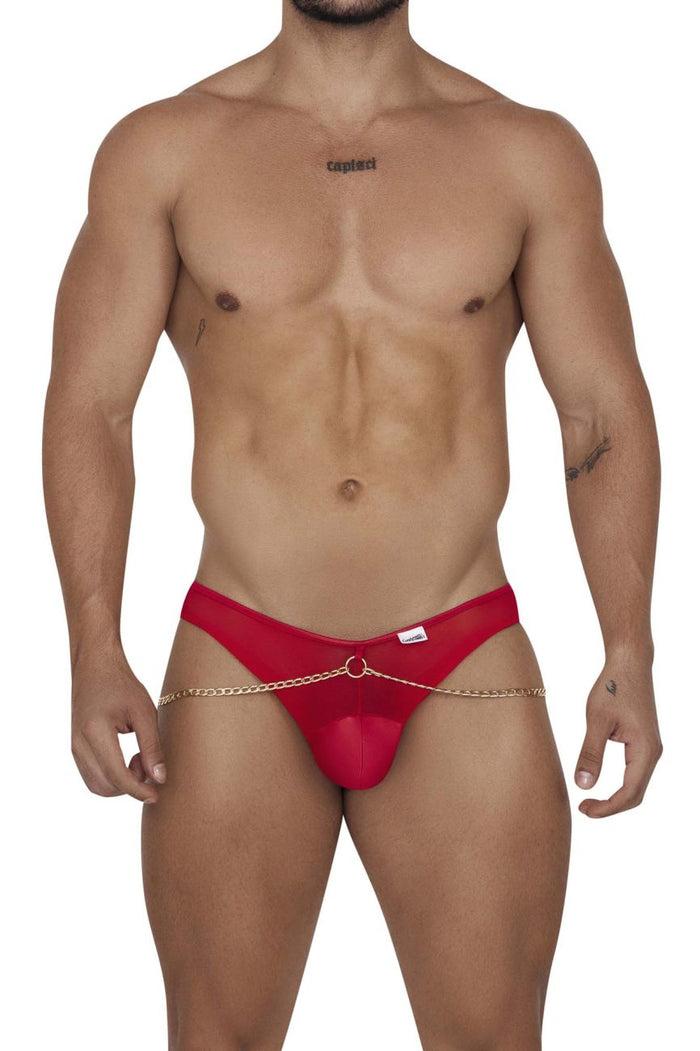 Clever Moda CandyMan 99672X Chain Jock Briefs Color Red