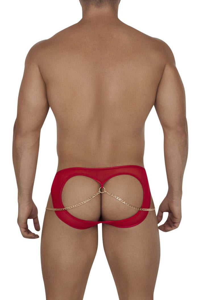 Clever Moda CandyMan 99672X Chain Jock Briefs Color Red
