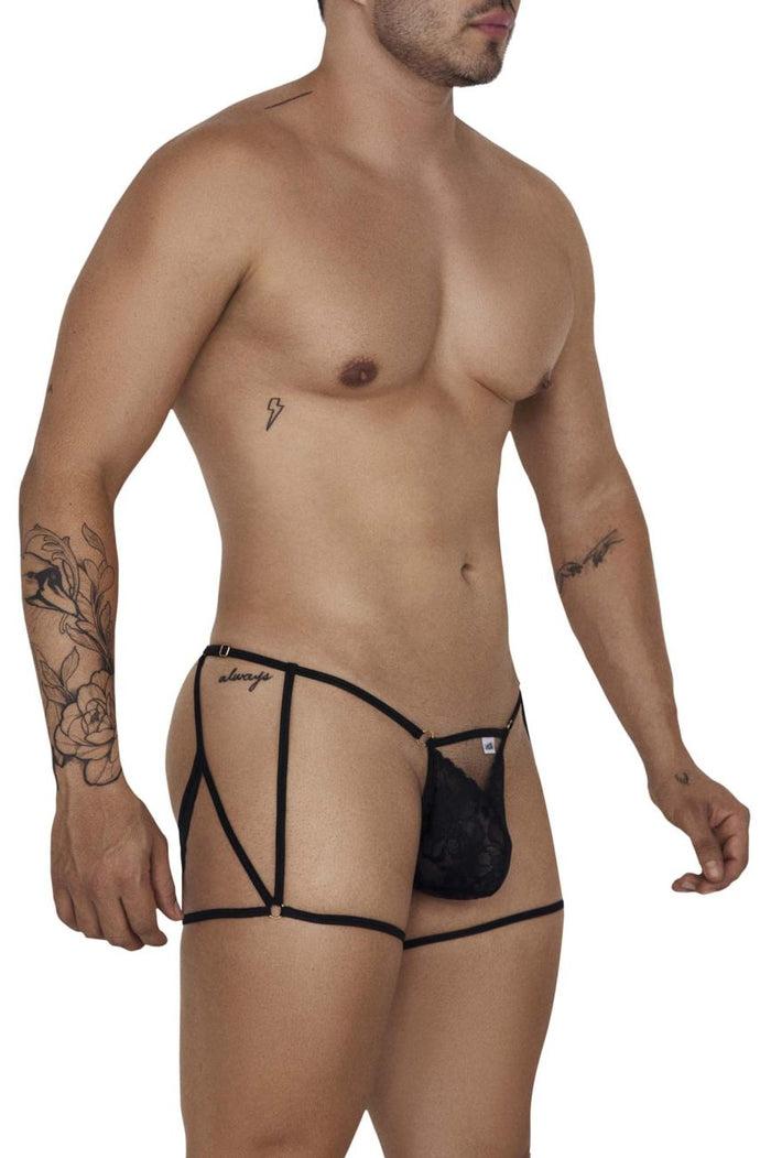 Clever Moda CandyMan 99678 Garter Thongs Color Black