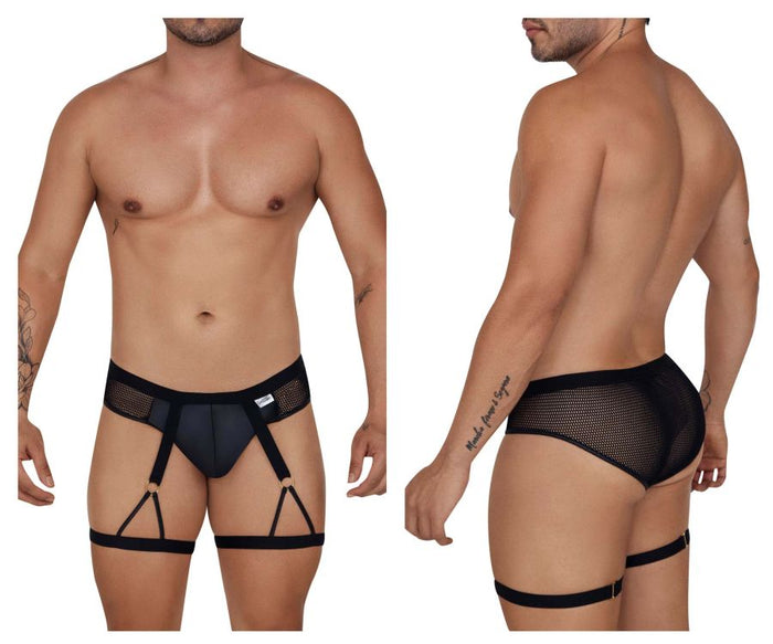 Clever Moda CandyMan 99684 Garter Briefs Color Black