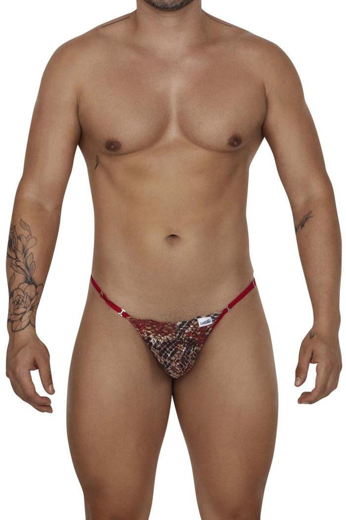 Clever Moda CandyMan 99685 Lace Thongs Color Red-Print