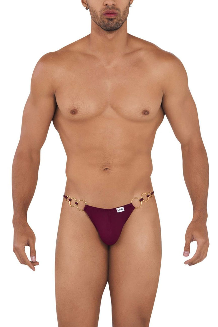 Clever Moda CandyMan 99710 Holes In One Bikini Color Burgundy