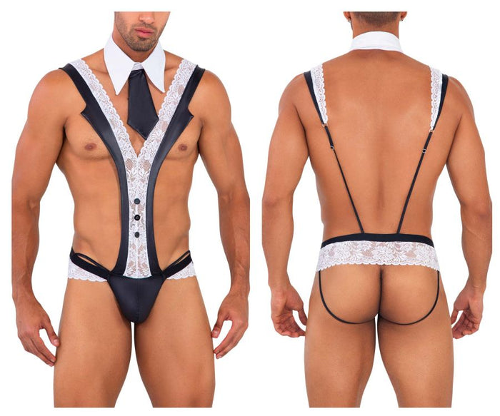 clever moda CandyMan 99715 Work-N-Play Costume Outfit Color Black