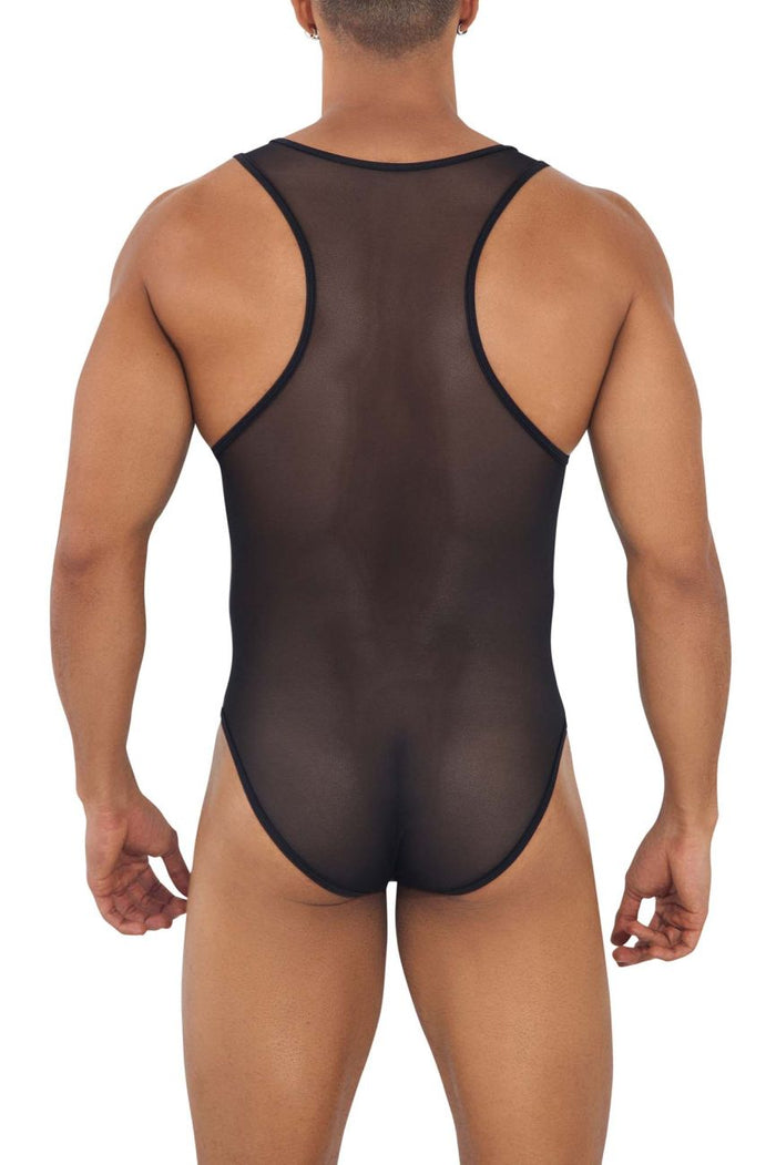 Clever Moda CandyMan 99725X Work-N-Out Bodysuit Color Moonlight Blue