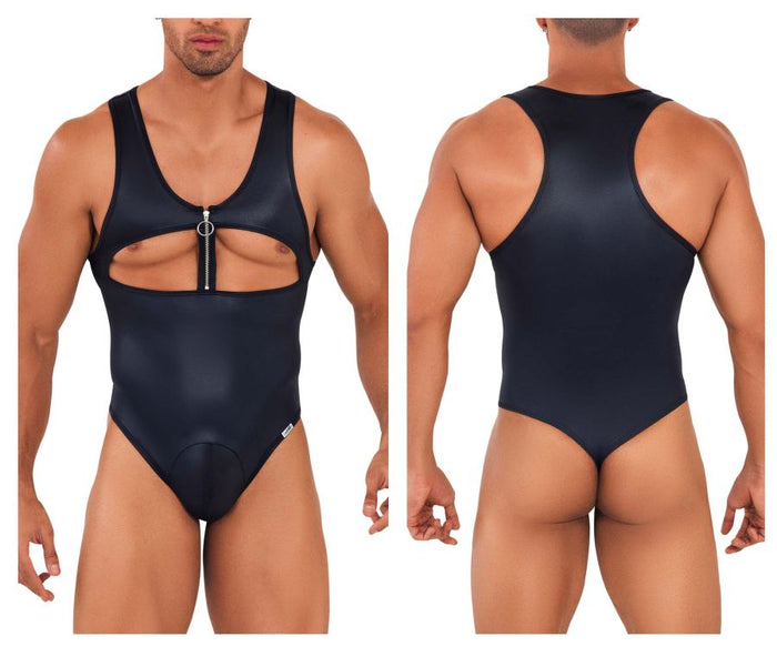 clever moda CandyMan 99728X Work-N-Play Bodysuit Color Black