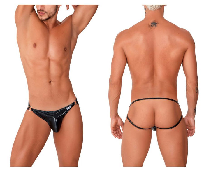 clever moda CandyMan 99741 Gloss Jockstrap Color Black