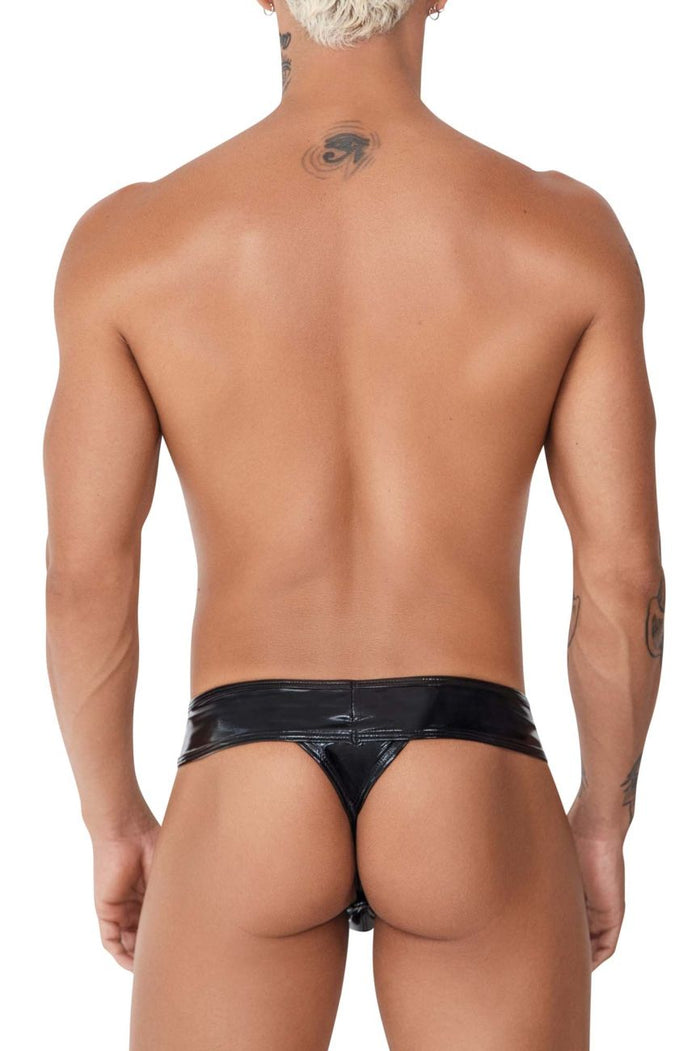 Clever Moda CandyMan 99742 Gloss Thongs Color Black